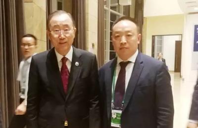 联合国第八任秘书长潘基文会见赵章栓会长